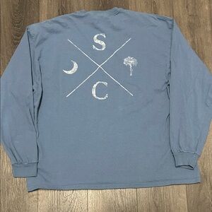 South Carolina Men’s Blue Long Sleeve Shirt with State Symbol